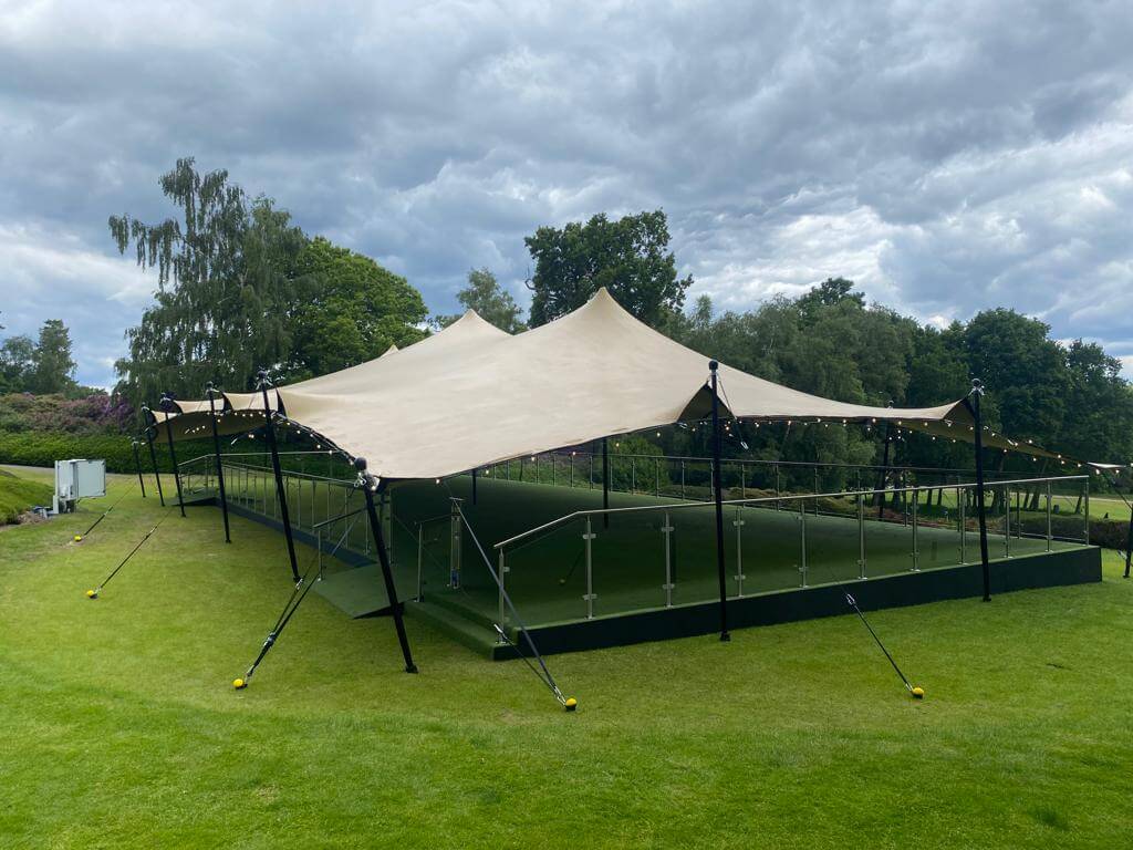 Stretch Tent Decking and Handrails Wentworth Golf Club
